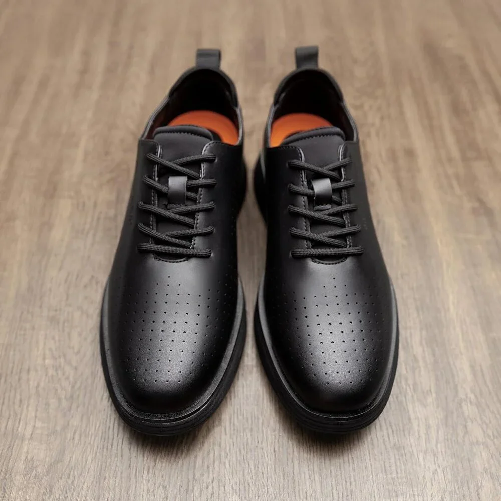 ⚡ Men's Black Max Flex Fashion Dress Sneakers Oxfords Classic Casual Shoes